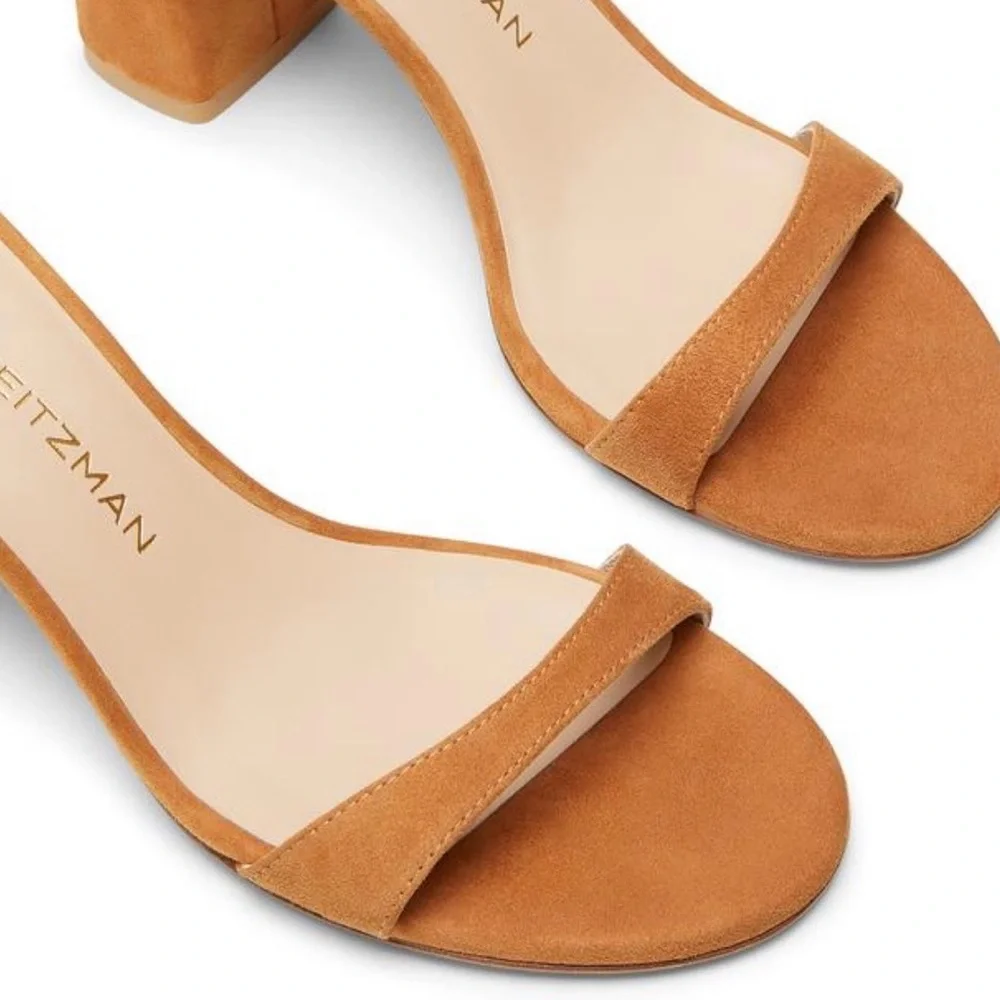 Stuart Weitzman Nudist Block 75 Sandal - Hazel - 6.5 - Picture 3 of 9